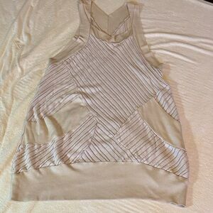 Cynthia Ashby Sleeveless Textured Knit Vest- Cream